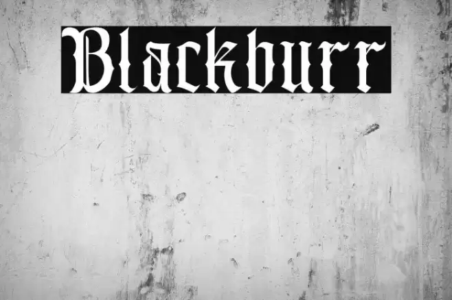 Blackburr Font examples