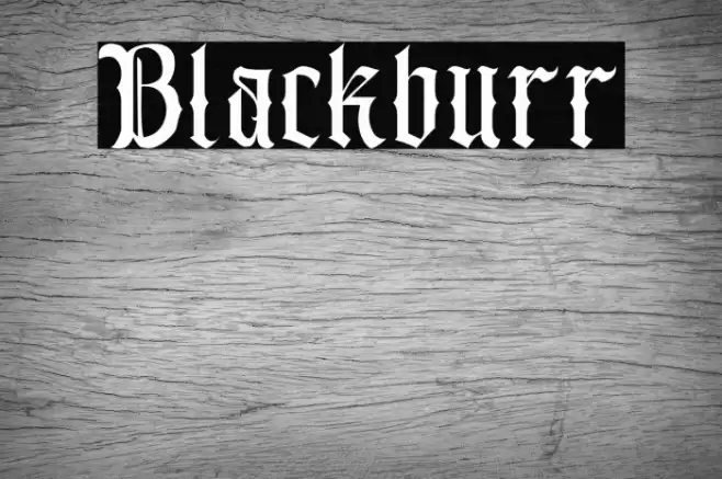 Blackburr Font examples