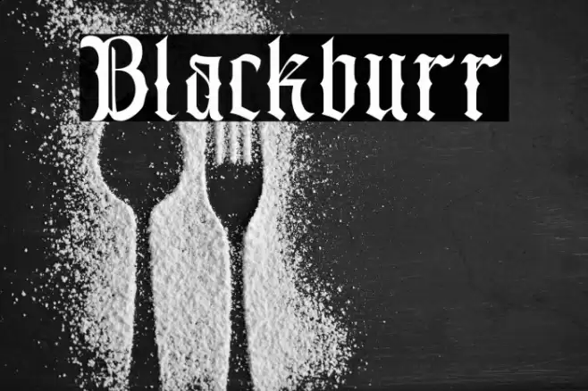 Blackburr Font examples