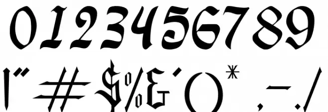 Blackcloak Font OTHER CHARS