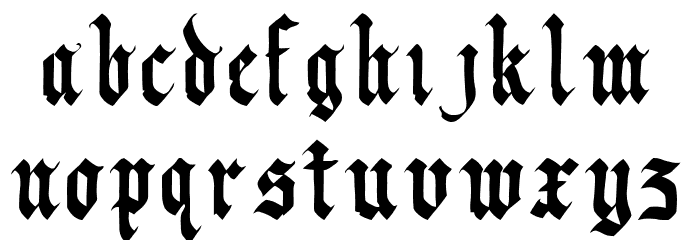 Blackcloak Font LOWERCASE