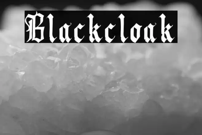 Blackcloak Font examples