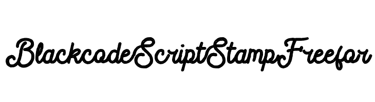 Blackcode Script Stamp Free for  Descarca Fonturi Gratis