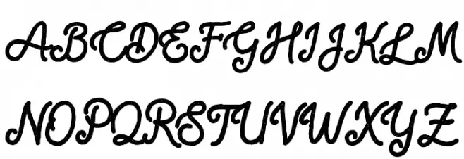 Blackcode Script Stamp Free for फ़ॉन्ट अपरकेस
