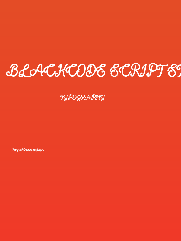 Blackcode Script Stamp Free for Poster