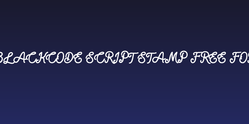 Blackcode Script Stamp Free for Social Header