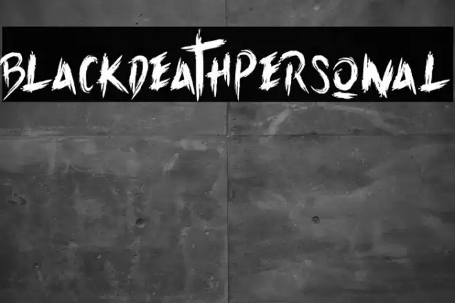 Blackdeath-Personal Font examples