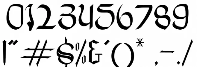 Blackdiamond Font OTHER CHARS