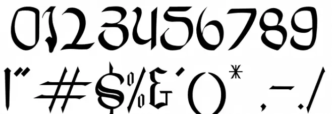 Blackdiamond Font OTHER CHARS