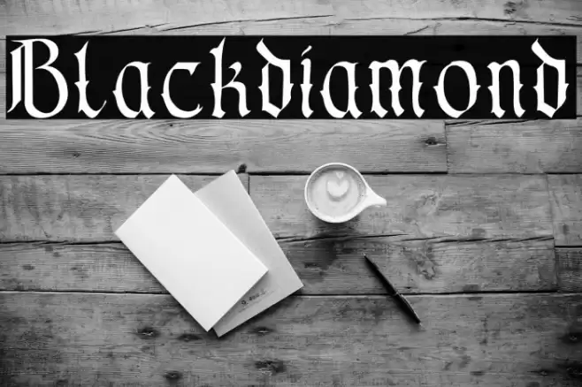 Blackdiamond Font examples