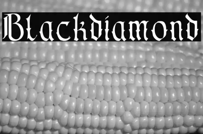 Blackdiamond Font examples