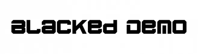 Blacked Demo  Frei Schriftart Herunterladen