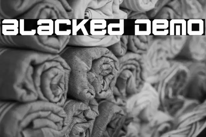 Blacked Demo Font examples