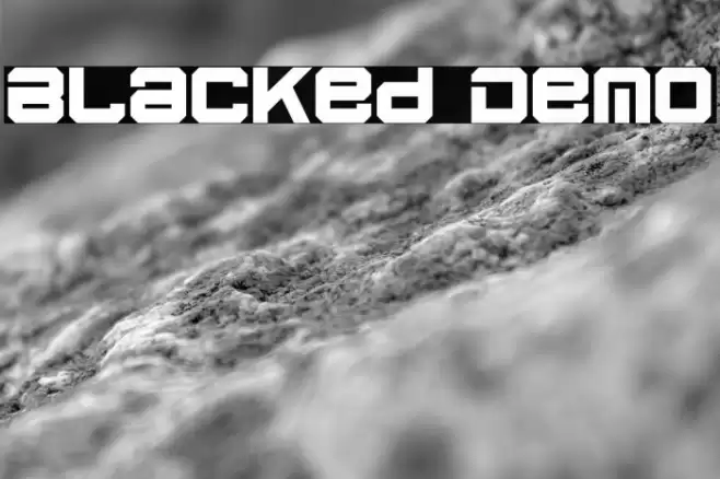 Blacked Demo Font examples