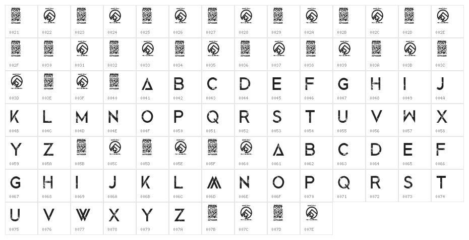 Blacked Out Regular Character Map