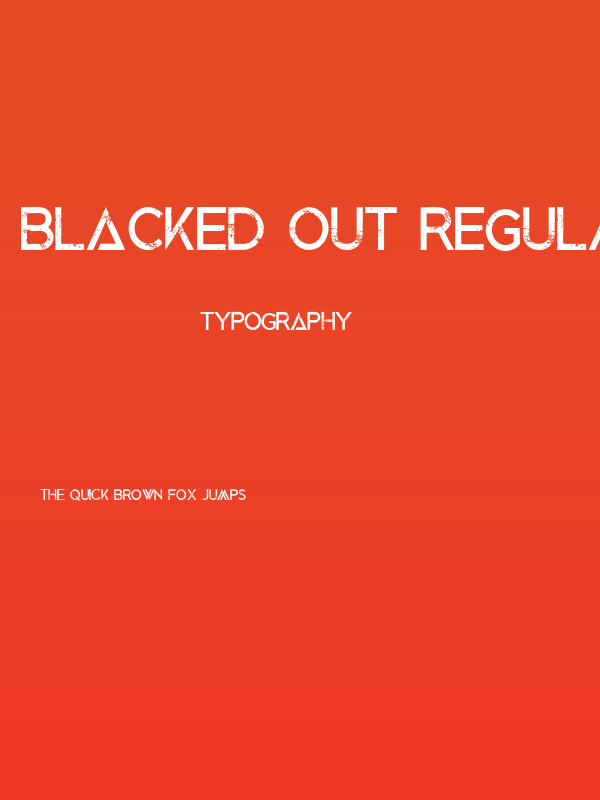 Blacked Out Regular Poster