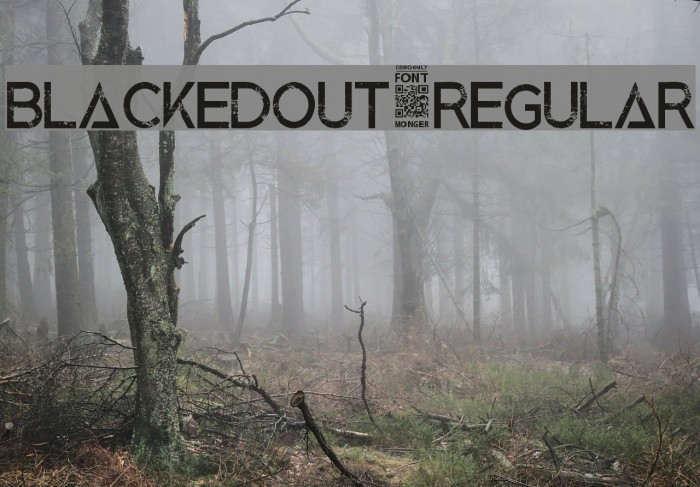 BlackedOut-Regular Font examples