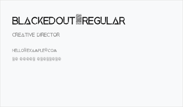 BlackedOut-Regular Business Card