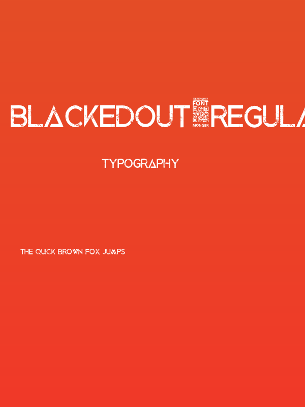 BlackedOut-Regular Poster