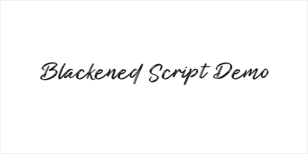 Blackened Script Demo Logo