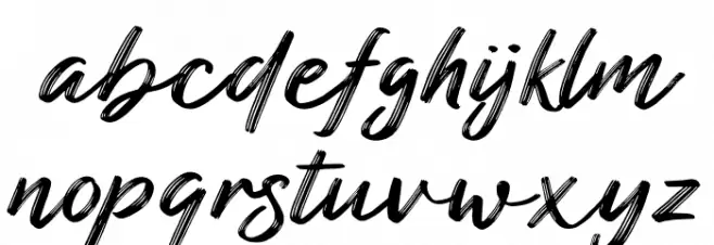 Blackened Script Demo フォント 小文字