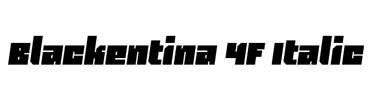 Blackentina 4F Italic Font