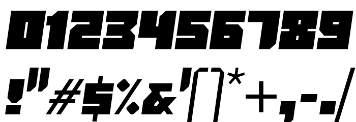 Blackentina 4F Italic Font OTHER CHARS