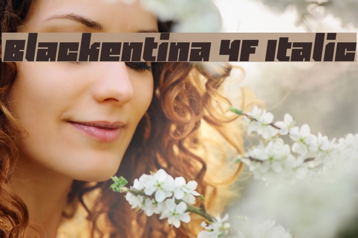 Blackentina 4F Italic Font examples
