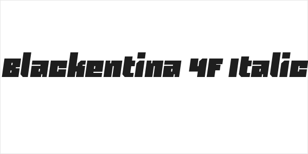 Blackentina 4F Italic Logo