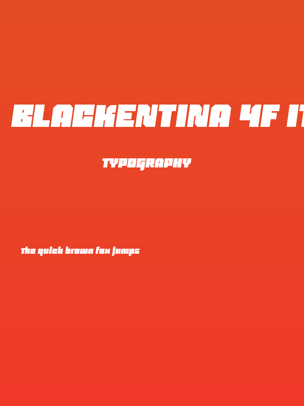 Blackentina 4F Italic Poster