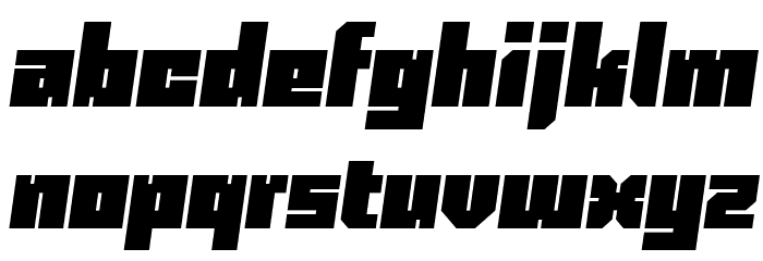 Blackentina 4F Italic Font LOWERCASE