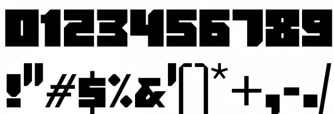 Blackentina 4F Font OTHER CHARS