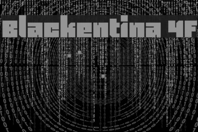 Blackentina 4F Font examples