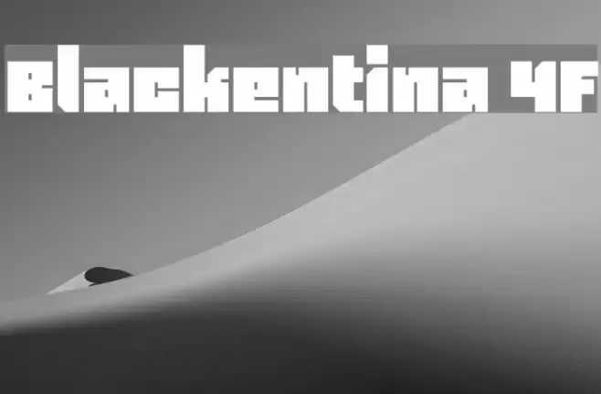Blackentina 4F Font examples