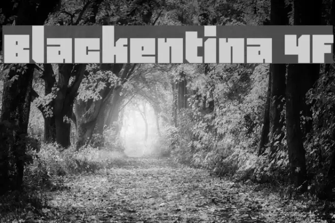 Blackentina 4F Font examples