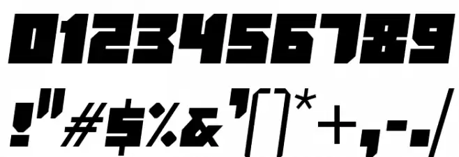 Blackentina4F-Italic Font OTHER CHARS