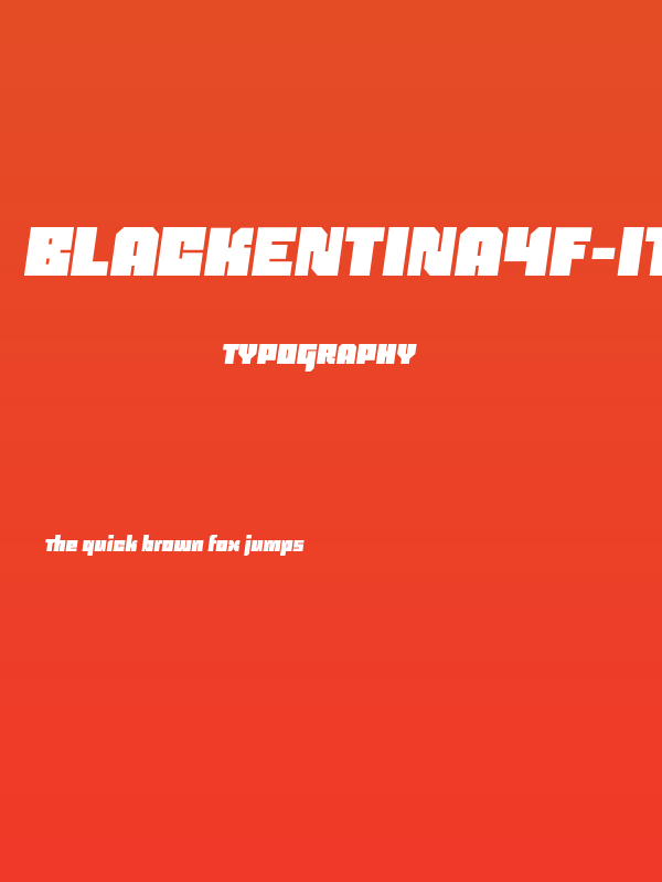 Blackentina4F-Italic Poster