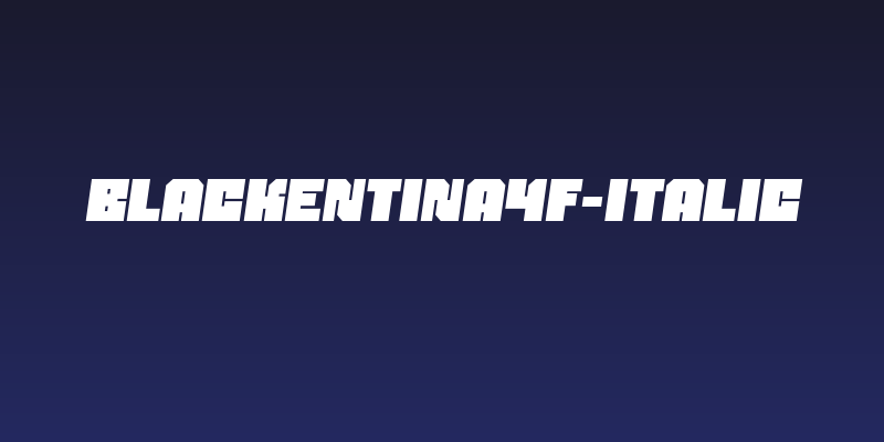 Blackentina4F-Italic Social Header