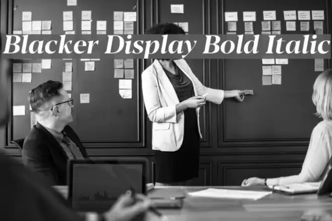 Blacker Display Bold Italic Font examples