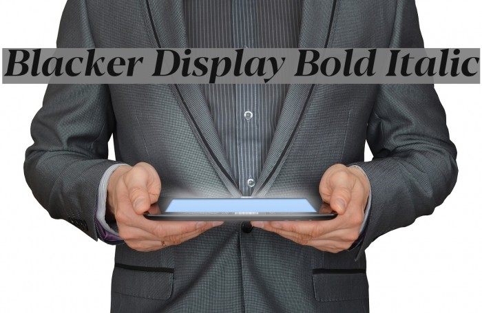 Blacker Display Bold Italic Example 3