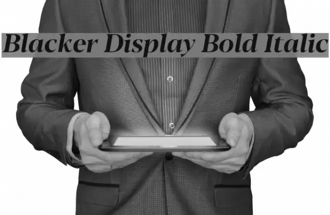 Blacker Display Bold Italic Font examples