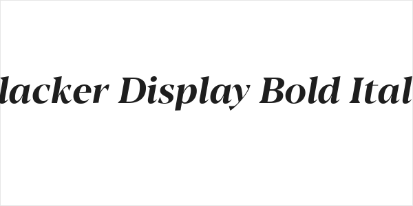 Blacker Display Bold Italic Logo