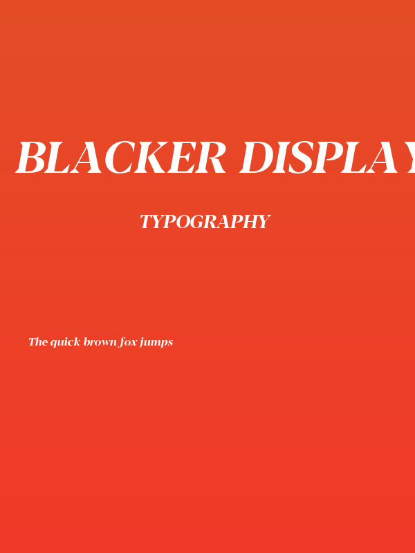 Blacker Display Bold Italic Poster