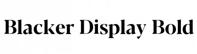 Blacker Display Bold  Скачать бесплатные шрифты