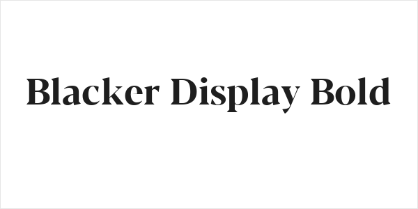 Blacker Display Bold Logo