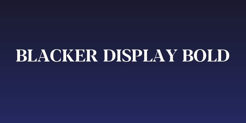 Blacker Display Bold Social Header