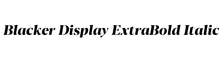 Blacker Display ExtraBold Italic  Frei Schriftart Herunterladen
