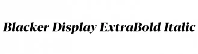 Blacker Display ExtraBold Italic  Скачать бесплатные шрифты