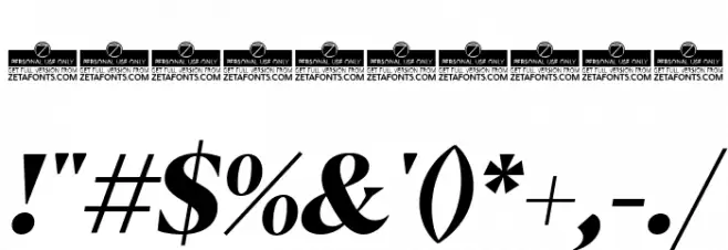 Blacker Display ExtraBold Italic Font OTHER CHARS