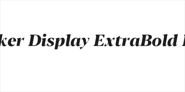 Blacker Display ExtraBold Italic Logo